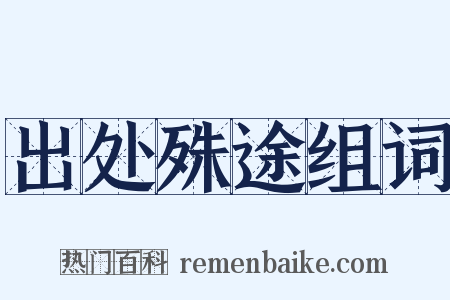 出处殊途组词是什么意思的图片